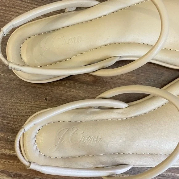 NEW J. Crew Menorca Padded Slingback Leather Flat Sandals Size 8.5 - Picture 5 of 7